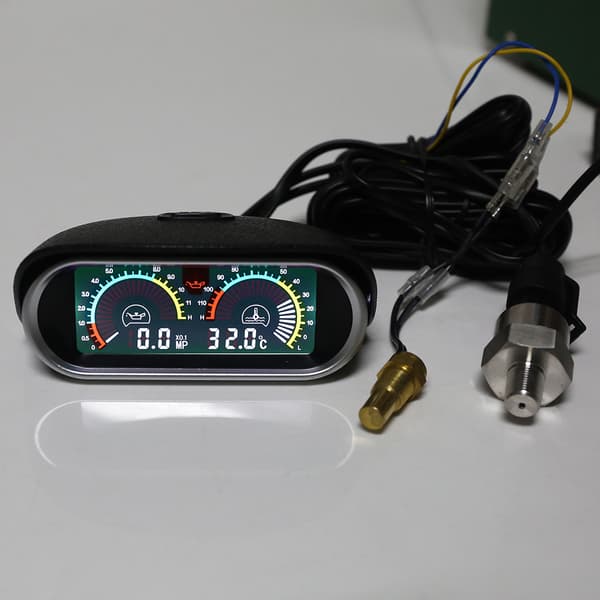 Digital Pointer med Sensor 1/8 NPT Måler Olie Trykmåler Bar Sensor 12v/24v