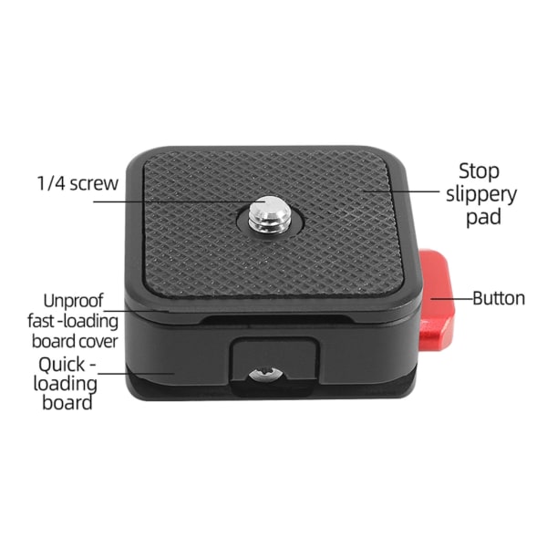 Multifunktionell kamerasnabbplatta med 1/4"-skruv för DSLR-kamera bred kompatibilitetsmonteringsadapter