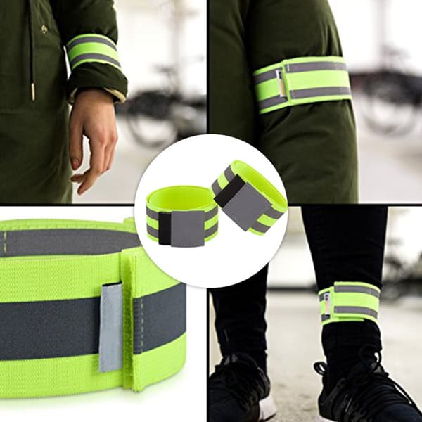 8 stk Reflekterende armbånd for løping, elastisk armbånd for nattløping og sykling