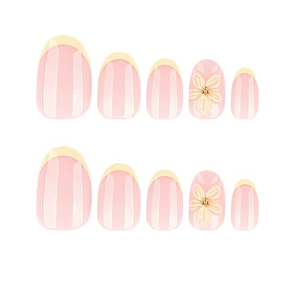 Fransk Tip Press On Manicure Sæt til Hurtig Dekorativ Styling