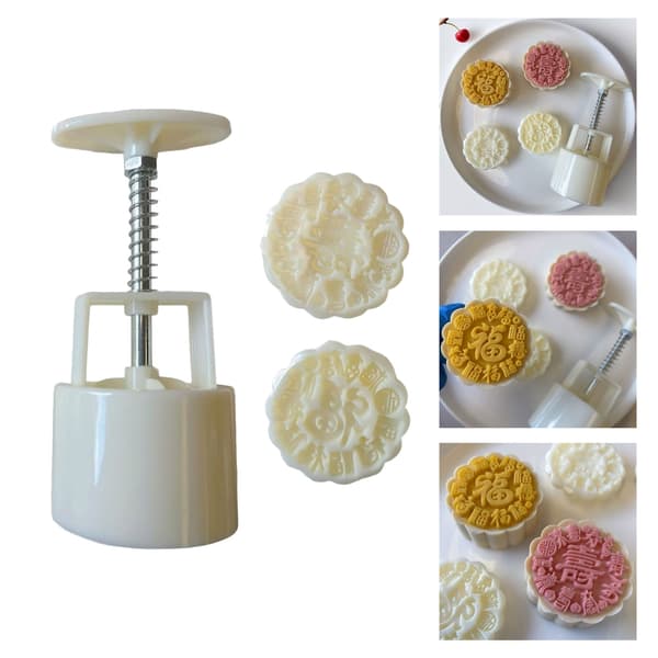 Matvaregodkjent ABS Lunarcake Maker Cast Delight Embossing For Festlig Baking