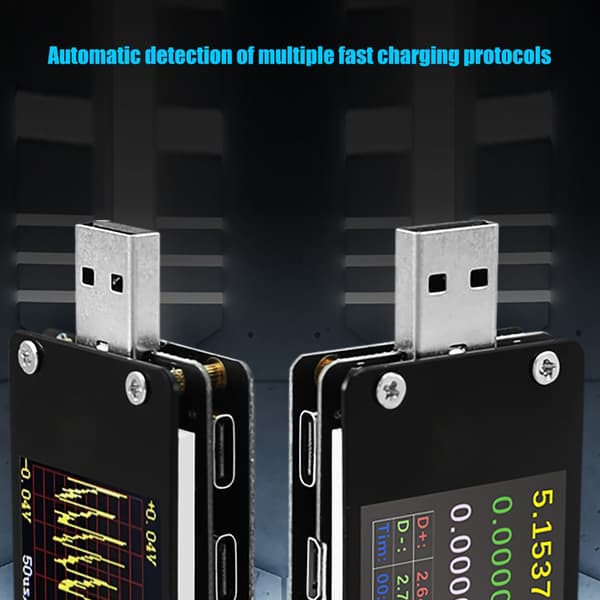 USB-strömmätare för snabbladdningsanalys USB-multimeter USB C-strömmätare