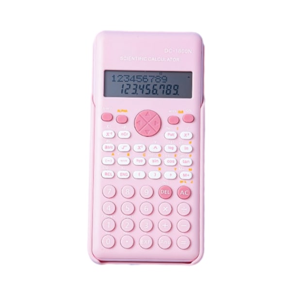 12 siffror vetenskaplig miniräknare Elever funktion miniräknare 240 funktioner 2 rad Pink