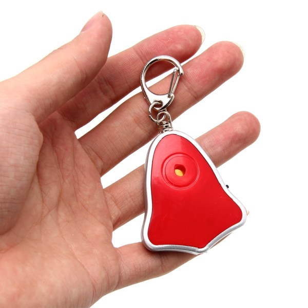 Mininyckelring LED-visselnyckelsökare Blinkande ljud Pipning Fjärrkontroll Lost Keyfinder Locator Keyring Tracker Red