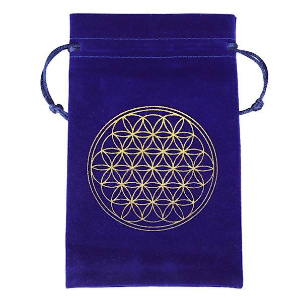 Velvet Flower of Life Oppbevaringspose for Oracle Card Divination for Key Candy Bag G