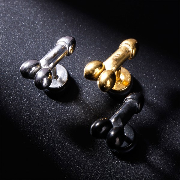 Sexiga örhängen unika för titanstål örhängen Stud manliga smycken Brincos berlocker Steel Color