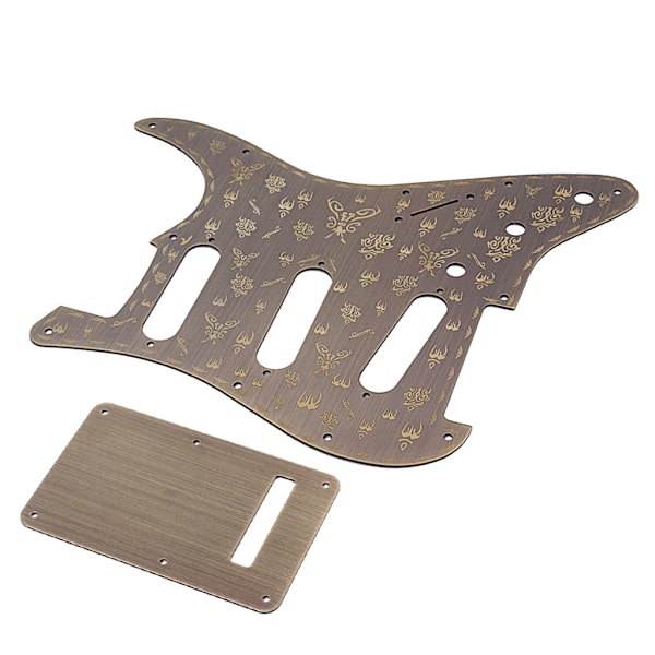 Gitarr plektrumskydd i aluminiumlegering med bakstycke