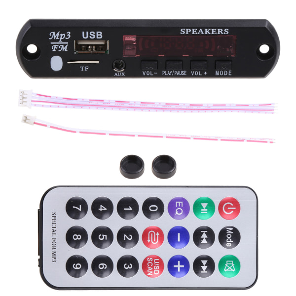 Förstärkare Digital MP3 Decoder Board Trådlös Auto Audio TF USB FM Radio Modul
