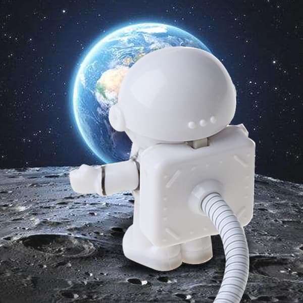 Spaceman USB LED Lys Justerbar Natlampe Gadgets til Computer PC