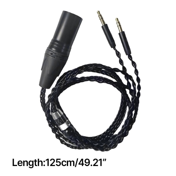 Kvalitets silverpläterad 3,5 mm till 4-stiftsXLR-kabel för Denon D7100 D7200 sladd