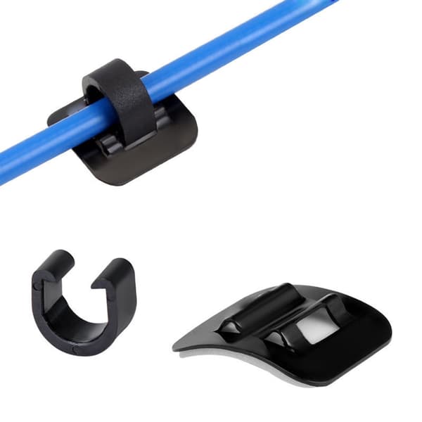 5/10set Plastcykelkabelbasguide Stick-On-guider C-formade klämmor Spänne 10 PCS