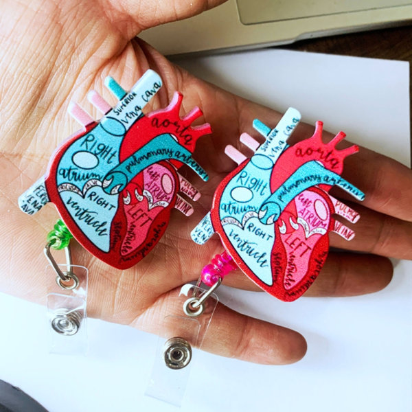 Märkerullar Hållare för namnlappar Kort Hjärta Anatomi Sjuksköterska Läkare null - B