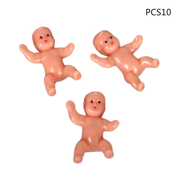 10 st/ set miniatyr baby för dockfigurer Mikrolandskapsmodell för låtsasroll för lek Interaktiv staty Garden De