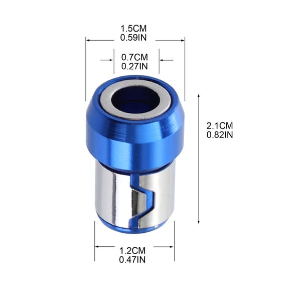 6,35 mm Universal Skridsikker Magnetisk Ring Legering Magnetisk Ring Skruetrækker Bit
