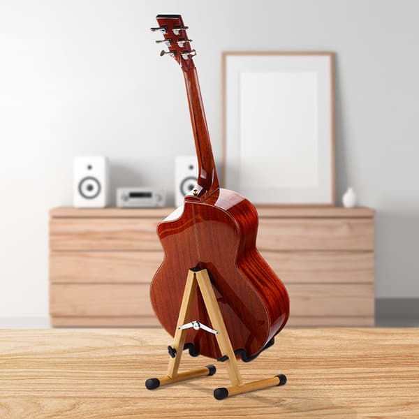 Universell gitarstativ sammenleggbart A-ramme stativ for alle gitarer akustisk
