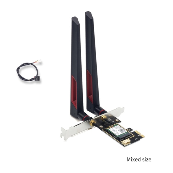 DuadBand PCIE Wifi-kort 7260AC BT4.0 PCIE trådlöst nätverkskort 1200Mbps null - A