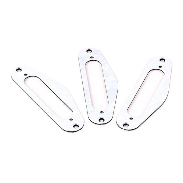 3 st T-Style Single Coil Halsmikrofon Surround Ring Vit Pärlemor