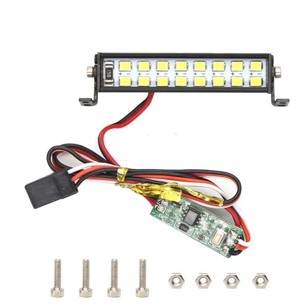 RC Light Bar 16 LED-ljussats för RC Car TRX4 Axial SCX10 Arrma Redcat HSP HPI 1/10 1/8 skala Rock Crawler Truck