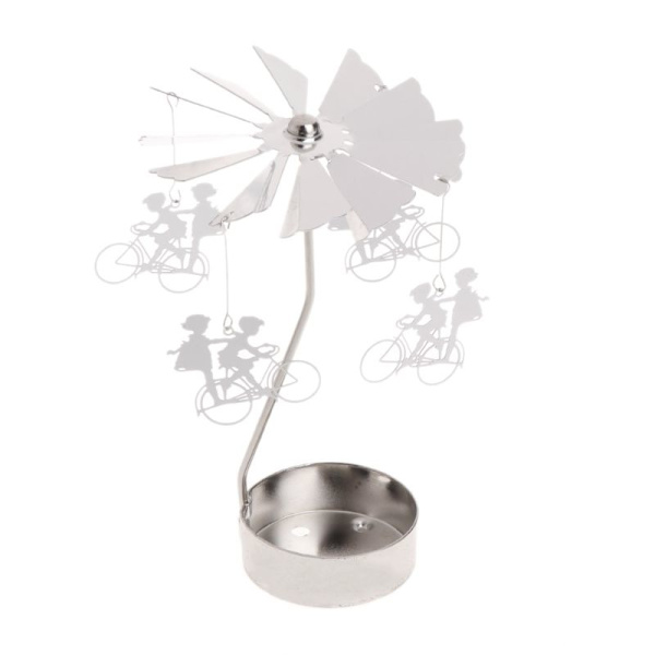 Roterende lysestake Spinnende Telys Karusell Romantisk Lysestake Ornament