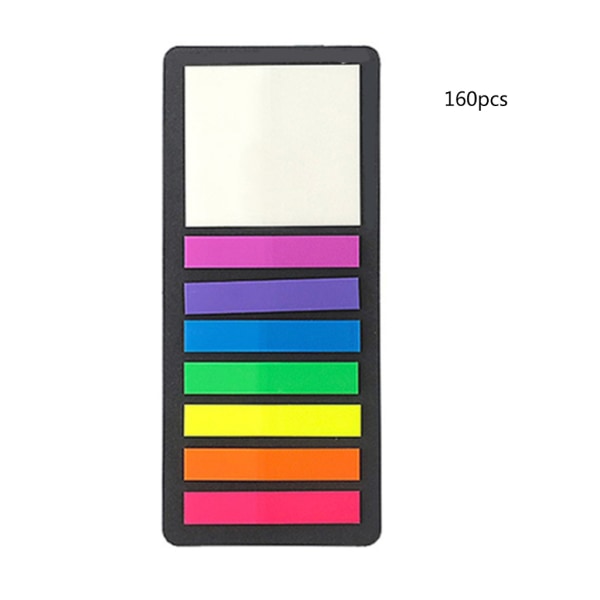 160/300 stk Langside Flaggfaner Gjennomskinnelig Sticky Note Fargede Sticky Tabs Skolekontorrekvisita for studenter null - 1