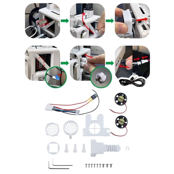 Ekstruder køleventilator udskiftning til 3D-printer 315 mm blæserudskiftning