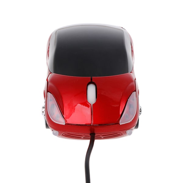 Bilformad trådbunden 3D optisk mus Minisladd Bärbara möss för affärsresor Pink