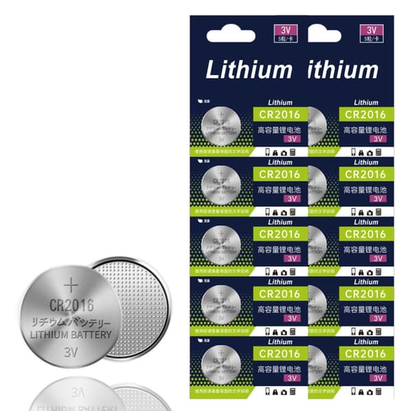 CR2016 3V Litium Knappcellebatterier Kompakt CR2016 3v Litiumbatterier