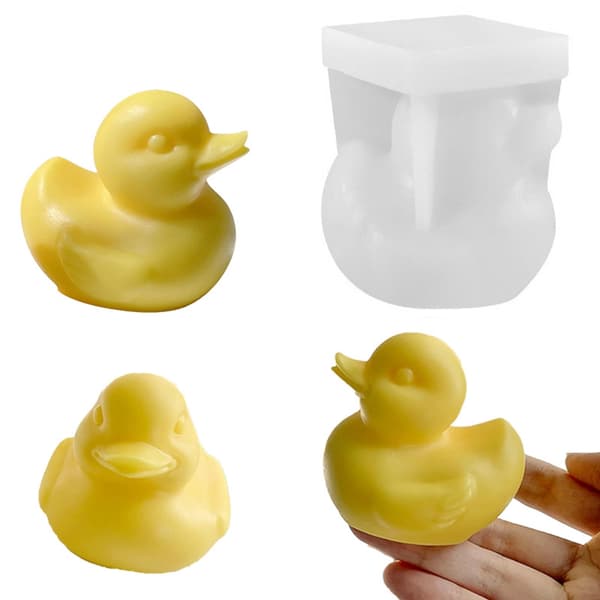 3D Andeformede Silikonformer For Håndlaget Stearinlys, Såpe, Iskuler, Gipsfigur