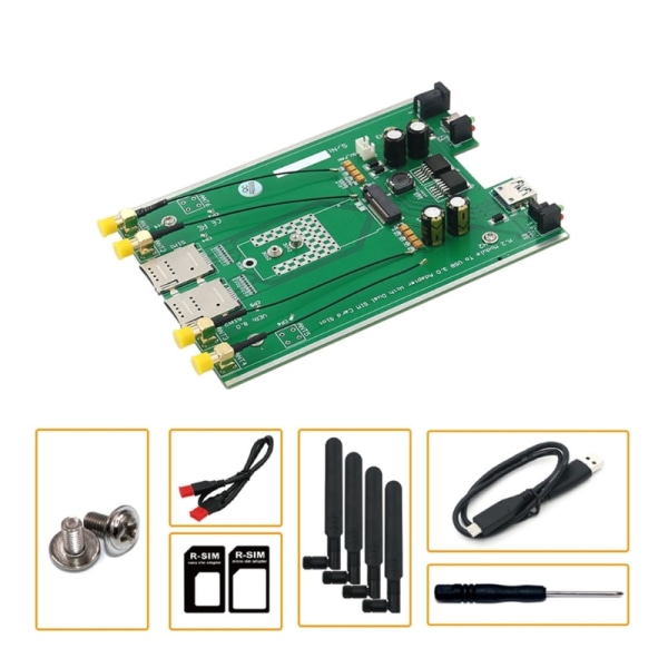 NGFF M.2 til USB3.0 trådløst moduladapterkort med SIMCard Slot 4-antenne