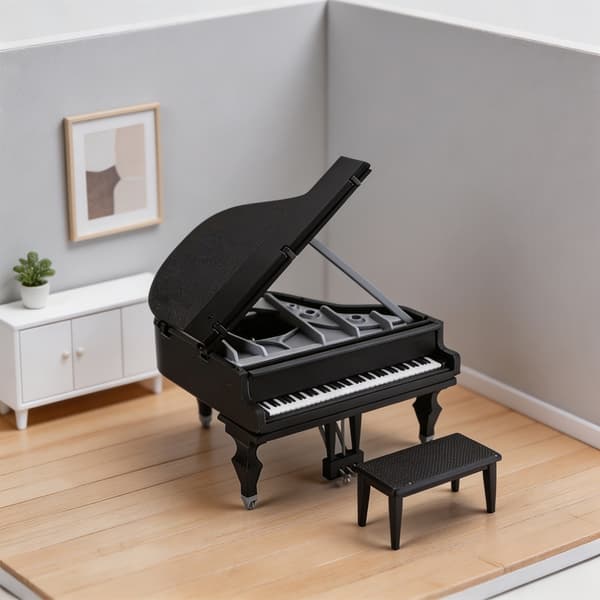 Kompakta dockhus studera piano litet instrument modell klassrumsmöbler