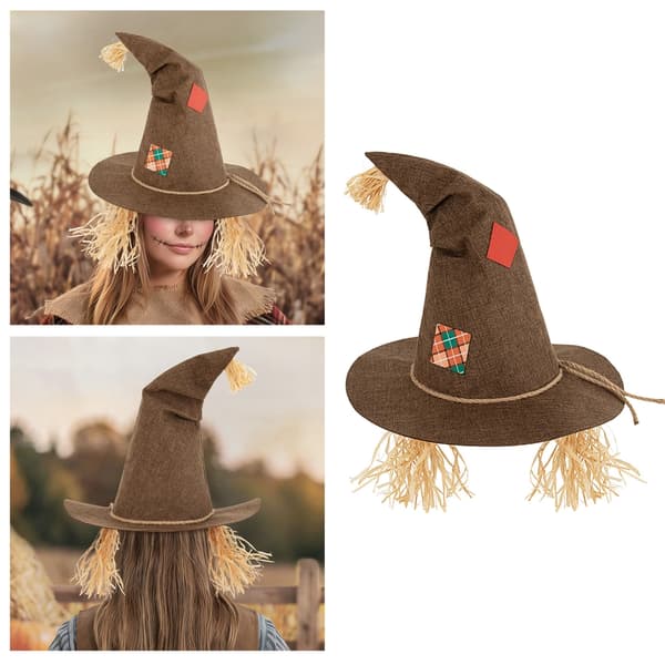 Uhyggelig design heksehat til kvinder til Halloweenfester og temaforsamlinger