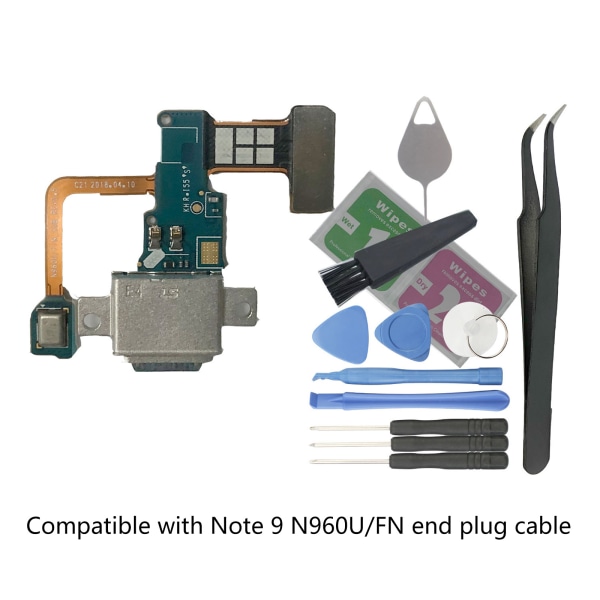 för Galaxy Note9N960U N960F Tail Plug med Mic PCB Board Flex-kabel USB -laddning