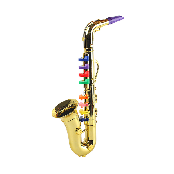 Barn Trumpet med ljud Trumpet Leksak Musikinstrument Leksaker för barn Lärande Silver