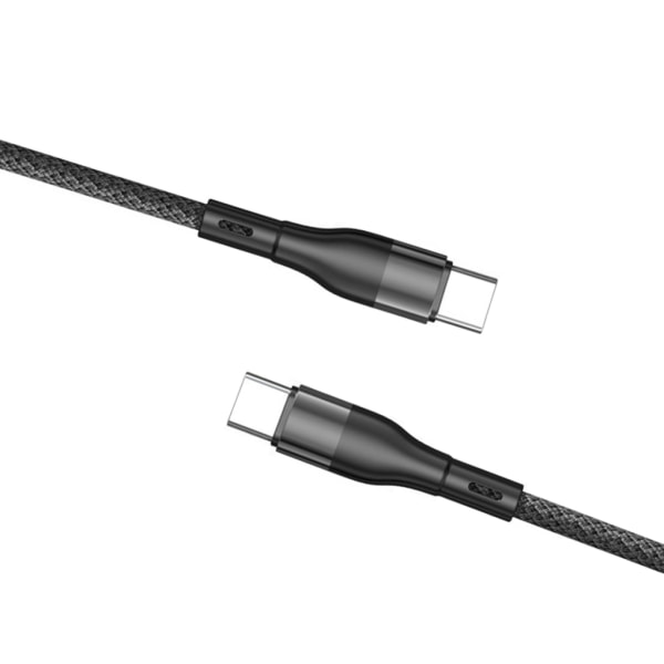 0,25m/1m USB C till Typ C Extended Link-kabel 66W Snabbladdningsladdarkabel Dataöverföringssladd för bärbar dator med surfplatta Black 25cm