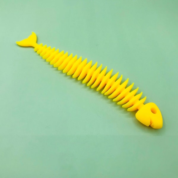 9,45 tum Fidget Toy Fish Bone Silikon Sensoriska Leksaker för Pop Stress Bubble Toy Stress Reliever Bubble Fidget Relief Toys Green