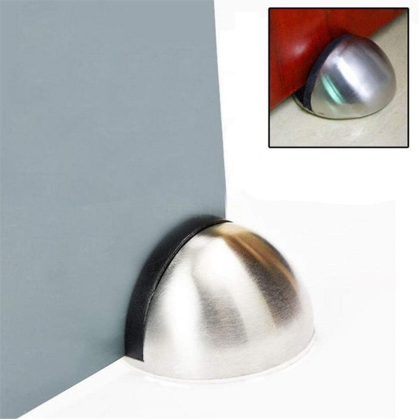 Antikollision Stopper Hardware Dørstopper Rustfrit stål Gulvmonteret gummi null - B
