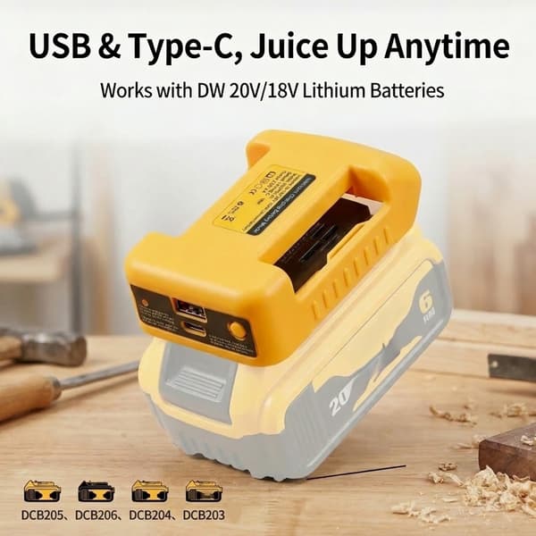 Effektiva batteriladdare för DCB204, DCB203 20V/18V Li-batteriadapter