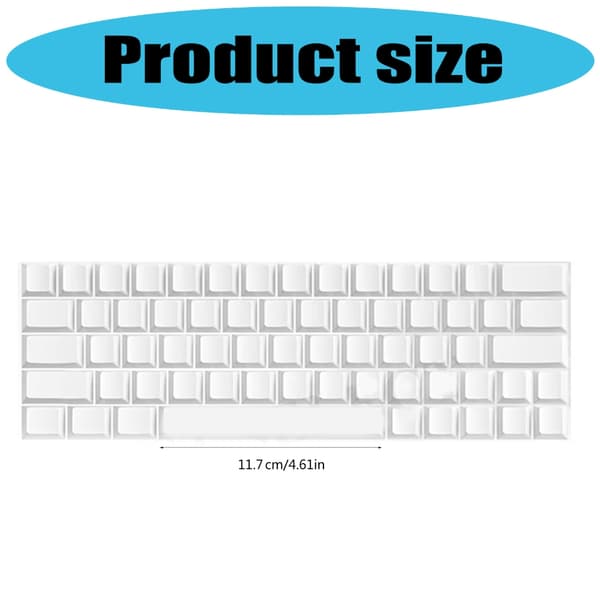 64 stk. PBT Blank Keycap Original Profil Gaming Keycap DIY Key Button Keycap