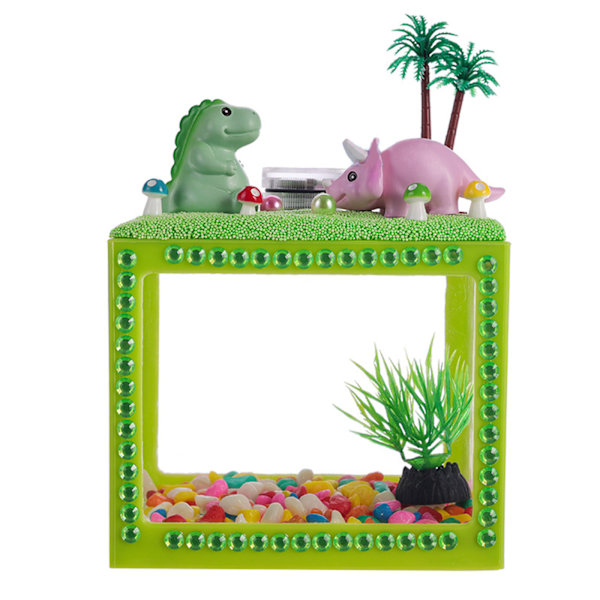 Mini Akvarium Lille Betta til Tank Vandmænd Fiskeskåle Skildpadde Klart Foderbur Terning til Tank til Goldfish Moss Ball
