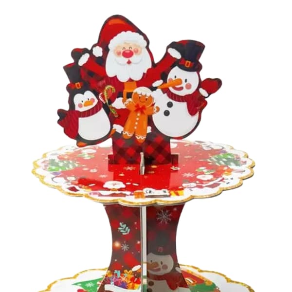 Juledessertstand Hurtig Samling Multi-lags Cupcake Serveringsbakke