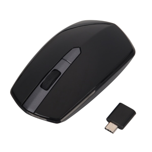 2.4G typ C trådlös mus typ-C-adapter 2.4G tysta sladdlösa möss Lämplig för USB C-enheter 4 knappar Användarvänlig