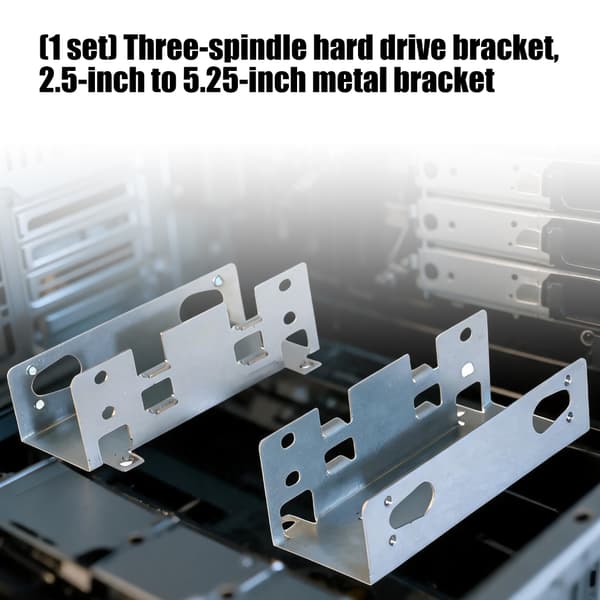 2,5 til 5,25 harddisk monteringsbeslag, 3-bås metal interne lageradaptere
