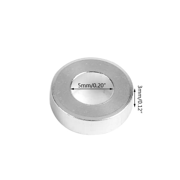 10 stk. 3D-printer Sølv Flat Skive Erstatning Aluminium Flat Skive Spacer