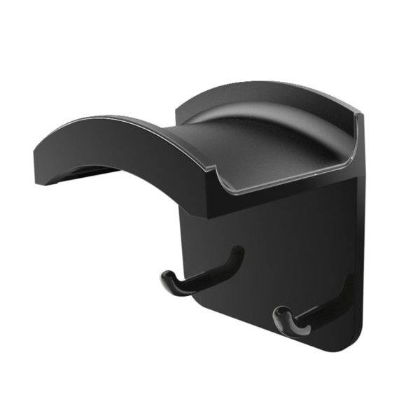 Öronsnäcka Krok Stick-On Hörlurshängare Väggfäste Under Skrivbordet Headset Krokhängare Black
