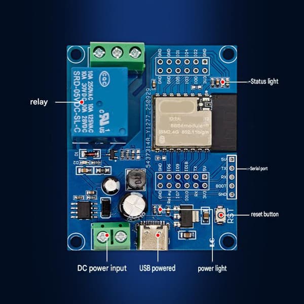 Ohjelmoitava relemoduuli C2- ja GPIO-laajennuksella