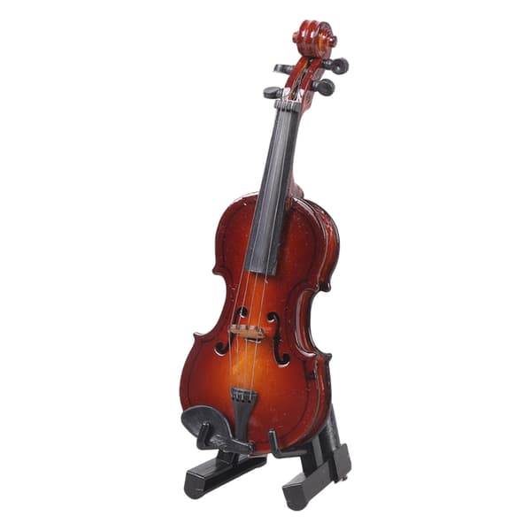Miniature Violin Stand Model Dukkehus Tilbehør Rollespil Violin Legetøj