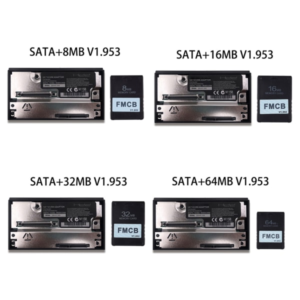 SATA-gränssnitt Nätverkskortadapter för PS2-spelkonsol SATA HDD-uttag för PS2-nätverksadapter Sata 8MB