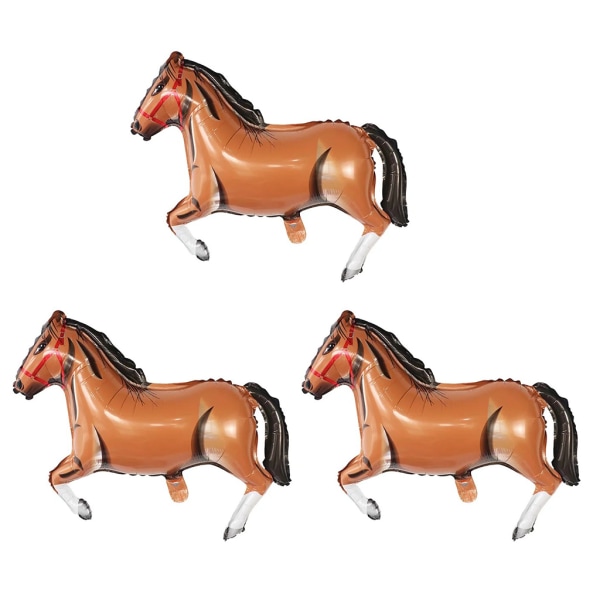 3 stk 33 tommer hesteformede aluminiumsfolie balloner store kæmpe ballon børnelegetøj til fødselsdag baby shower cowboy fest