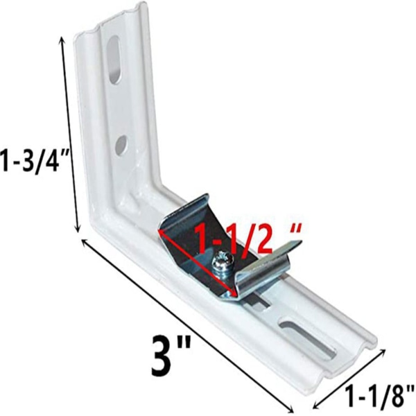 Set 4/8 kaihtimet verhokiskon asennuskiinnikkeet klipsiverhojen jatkokehys null - B