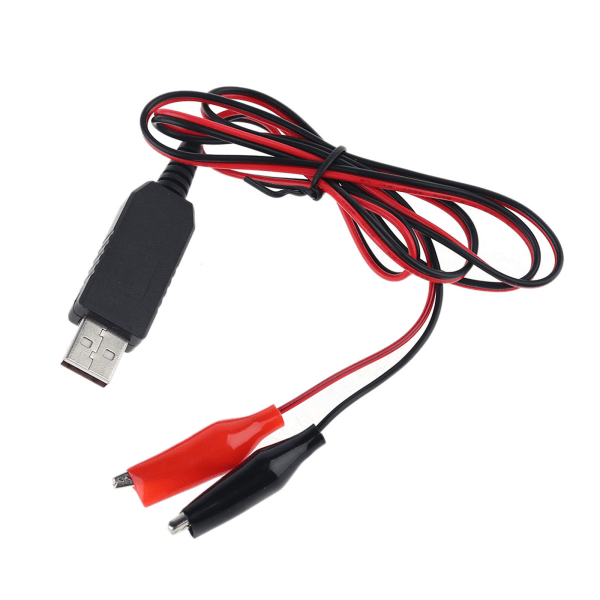 CD AA AAA Batterieliminator USB 5V till 3V Step-down Clip Kabel Spänningsomvandlarlinje För klockor Fjärrkontrollleksak